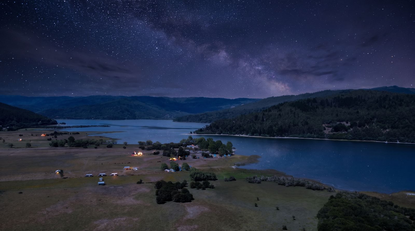 Cielo estrellado en Lago Lanalhue